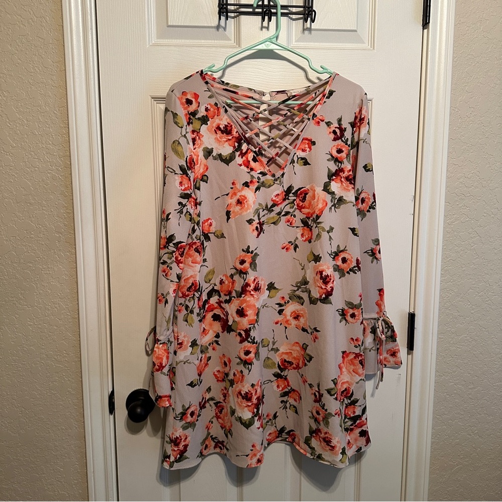 Rose Floral Altar’s State Dress with Long Sleeves
